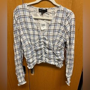Long Sleeve Plaid Top